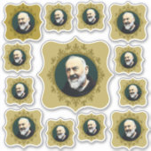 Katholieke Sint-Padre Pio Stigmatist Priester Sticker (Voorkant)