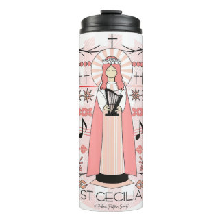 Katholieke Sint Thermische Tumbler: St. Cecilia Thermosbeker