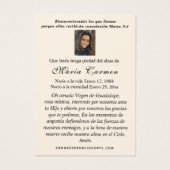 Katholieke Spaanse Prayer Heilige Kaart (Achterkant)