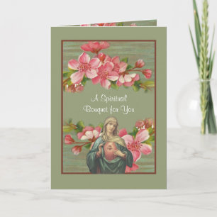 Katholieke spirituele boeket gebedskaart Maagd Mar Kaart