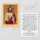 Katholieke Spirituele Communie Gebed Kaart Visitekaartje (Voorkant / Achterkant)
