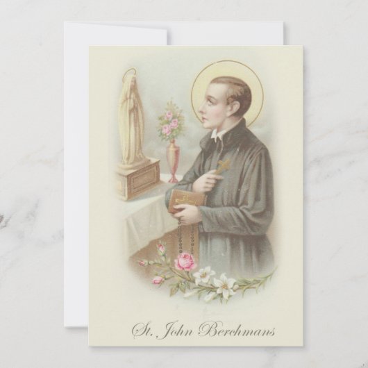 Katholieke St. John Berchmans Altaar Jongens Gebed Kaart (Voorkant)