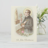 Katholieke St. John Berchmans Altaar Jongens Gebed Kaart (Staand voorkant)
