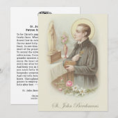 Katholieke St. John Berchmans Altaar Jongens Gebed Kaart (Voorkant / Achterkant)