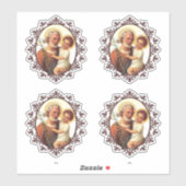 Katholieke St. Jozef met Kind Jezus Religieus Sticker (Vel)