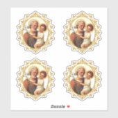 Katholieke St. Jozef met Kind Jezus Religieus Sticker (Vel)