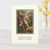 Katholieke St. Michael Archangel Prayer Kaart (Gele Bloem)