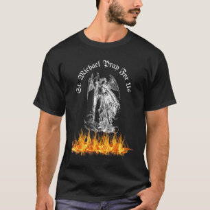Katholieke St Michael Bid Voor Ons Casting Satan N T-shirt