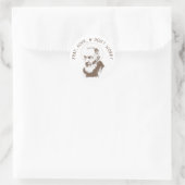 Katholieke St. Padre Pio Capuchin Brown Ronde Sticker (Tas)