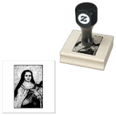 Katholieke St. Therese Karmelietnon-Rozen Rubberstempel (Gestempeld)