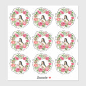 Katholieke St. Therese krans van roze rozen Sticker (Vel)
