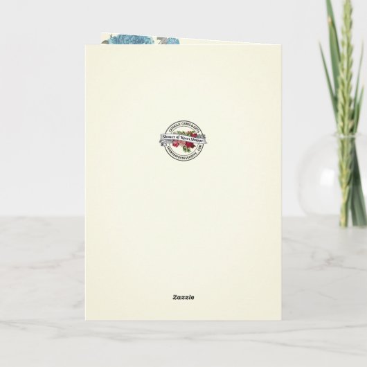 Katholieke steun Aanmoediging Maagd Maria Floral Kaart (Achterkant)