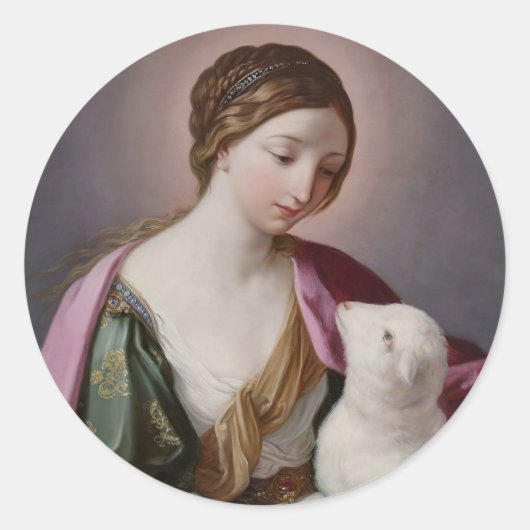 Katholieke sticker van Sint-Agnes (Voorkant)