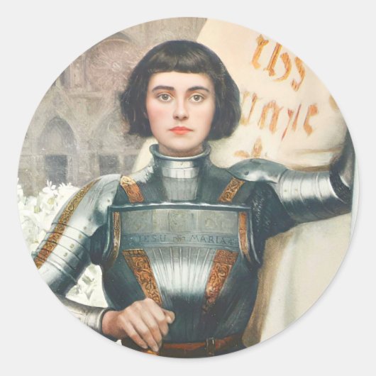 Katholieke stickers van de H. Johanna van Arc  (Voorkant)
