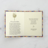 Katholieke sympathie bloemrijke rozenkrans Schrift Notitiekaartje (Binnen)