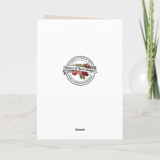 Katholieke sympathie Condoleance Maagd Maria Jezus Kaart (Achterkant)