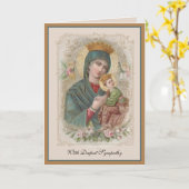 Katholieke sympathie Condoleance Maagd Maria Jezus Kaart (Gele Bloem)