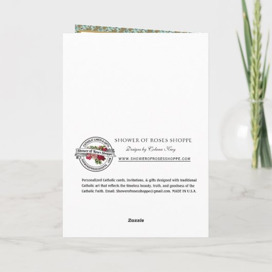 Katholieke sympathie condoleances Maagd Mary Kaart (Achterkant)