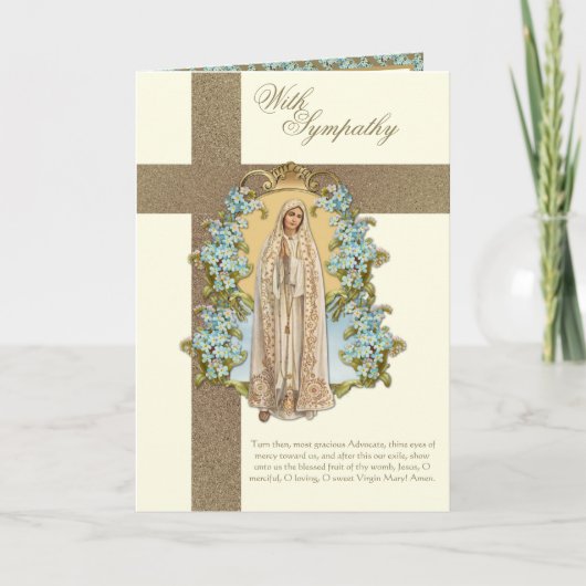 Katholieke sympathie condoleances Maagd Mary Kaart (Voorkant)