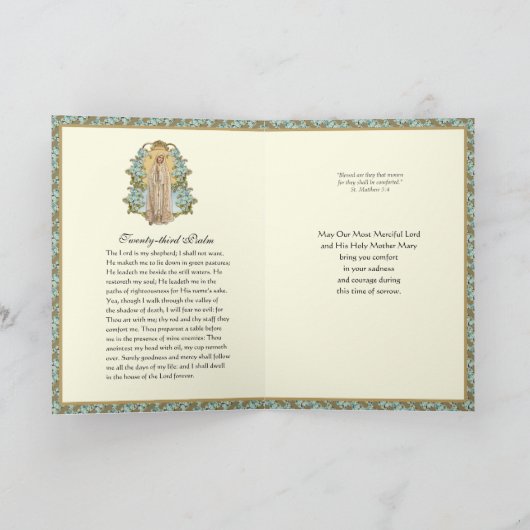 Katholieke sympathie condoleances Maagd Mary Kaart (Binnen)