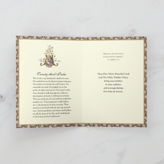 Katholieke sympathie condoleances Maagd Mary Kaart (Binnen)