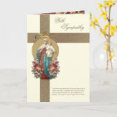 Katholieke sympathie condoléances Mary Jesus Kaart (Gele Bloem)