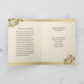 Katholieke sympathie Condolence Floral Rosary Son Kaart (Binnen)