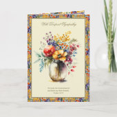 Katholieke sympathie Floral Rosary Scripting Kaart (Voorkant)