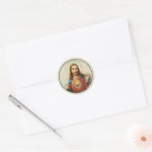 Katholieke sympathie Funeral Jesus Memorial Ronde Sticker (Envelop)