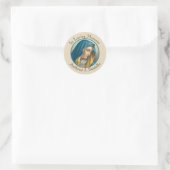 Katholieke sympathie Funeral Virgin Mary Memorial Ronde Sticker (Tas)