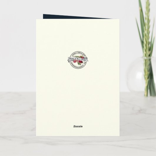 Katholieke Sympathie Maagd Maria Goud Kruisbeeld Kaart (Achterkant)