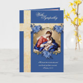 Katholieke sympathie Maagd Mary Jesus Floral Kaart (Gele Bloem)