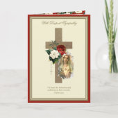 Katholieke sympathie Maagd Mary Jesus Red Roses Ca Kaart (Voorkant)