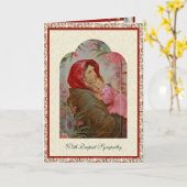 Katholieke sympathie Maagd Mary Jesus Scriptkaart Kaart (Gele Bloem)