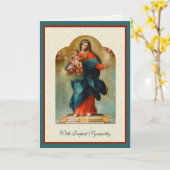 Katholieke sympathie Maagd Mary Jesus Scripts Kaart (Gele Bloem)