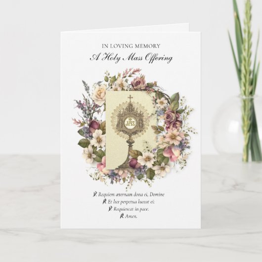 Katholieke Sympathie Mis Aanbod Eucharistie Kaart (Voorkant)