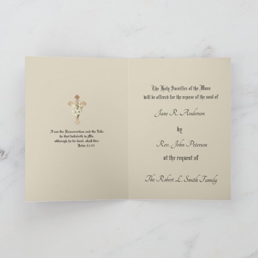 Katholieke Sympathie Mis Aanbod Maagd Maria Kaart (Binnen)