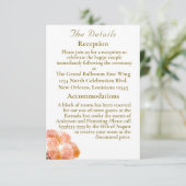 Katholieke Terracotta Roos bruiloft Informatiekaartje (Staand voorkant)