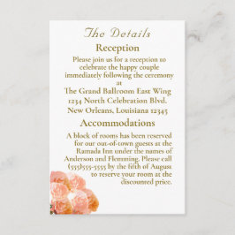 Katholieke Terracotta Roos bruiloft Informatiekaartje