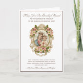 Katholieke toewijding aan de Maagd Maria Religieus Kaart (Voorkant)