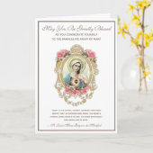 Katholieke toewijding aan de Maagd Maria Religieus Kaart (Gele Bloem)