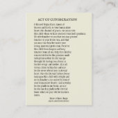 Katholieke toewijding van het kind aan Maria Visitekaartje (Achterkant)