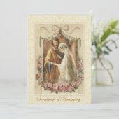 Katholieke Traditionele Bridal Weddenschap Kaart (Staand voorkant)