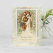 Katholieke Traditionele Bridal Weddenschap Kaart (Staand voorkant)