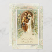 Katholieke Traditionele Bridal Weddenschap Kaart (Voorkant / Achterkant)