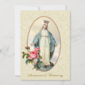 Katholieke Traditionele Bridal Weddenschap Kaart (Voorkant)