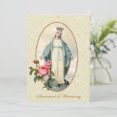 Katholieke Traditionele Bridal Weddenschap Kaart (Staand voorkant)