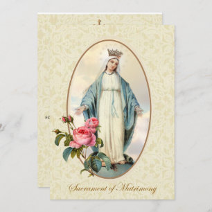 Katholieke Traditionele Bridal Weddenschap Kaart