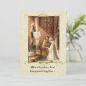 Katholieke Traditionele Bridal Weddenschap Kaart (Staand voorkant)