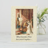 Katholieke Traditionele Bridal Weddenschap Kaart (Staand voorkant)